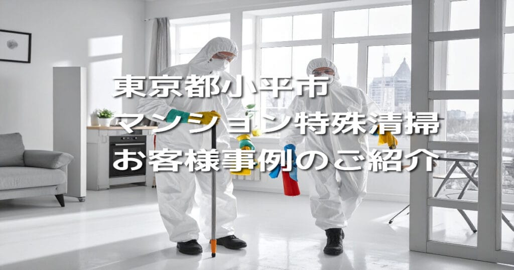 【東京都小平市｜マンション特殊清掃】お客様事例のご紹介