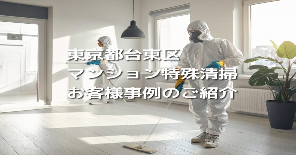 【東京都台東区｜マンション特殊清掃】お客様事例のご紹介
