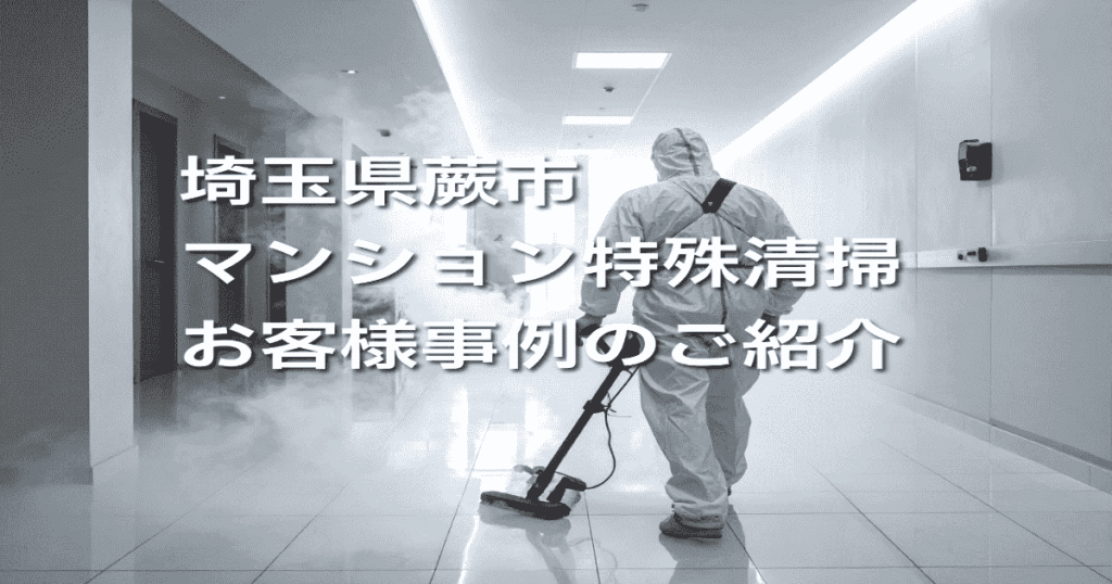 埼玉県蕨市マンション特殊清掃お客様事例のご紹介